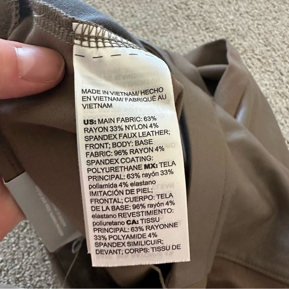 Chico’s‎ Faux Leather-Front Ponte Leggings Size US 4 Champignon Pull On Skinny - Picture 10 of 10